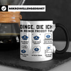 Polizist Tasse lustig Dinge die ich in meiner Freizeit tue K – Schwarz [farbe:schwarz]