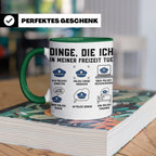 Polizist Tasse lustig Dinge die ich in meiner Freizeit tue K – Grün [farbe:grün]
