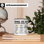 Therapeut Tasse Spruch Dinge die ich in meiner Freizeit tue  – Schwarz [farbe:schwarz]