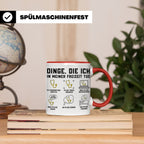 Krankenpfleger Tasse mit Spruch 'Dinge, die ich in meiner Fr – Rot [farbe:rot]