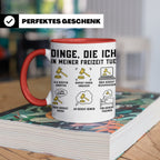 Richter Tasse "Dinge die ich tue" lustiger Spruch Kaffeebech – Rot [farbe:rot]