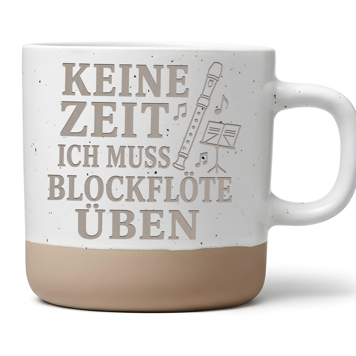 Keine Zeit ich muss Blockflöte üben Tasse - Geschenk für Flötenspieler – Bild 1
