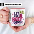 Let The Beet Drop Tasse für DJs & Gärtner, Lustiger Veganer  – Rot [farbe:rot]