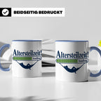 Altersteilzeit Tasse Geschenk für Kollegen zum Ruhestand Ren – Blau [farbe:blau]