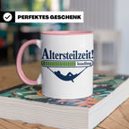 Altersteilzeit Tasse Geschenk für Kollegen zum Ruhestand Ren – Rosa [farbe:rosa]