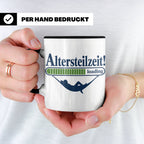 Altersteilzeit Tasse Geschenk für Kollegen zum Ruhestand Ren – Schwarz [farbe:schwarz]