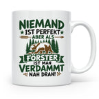 Förster Tasse mit Spruch Niemand ist perfekt & Bär Motiv | G – Weiß [farbe:weiß]