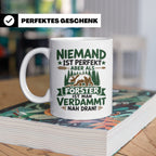 Förster Tasse mit Spruch Niemand ist perfekt & Bär Motiv | G – Weiß [farbe:weiß]