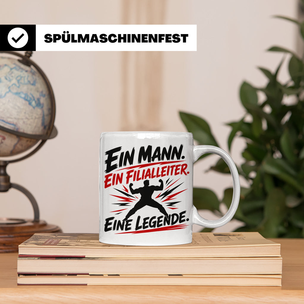 Filialleiter Tasse Ein Mann Eine Legende Geschenk für Chef L – Weiß [farbe:weiß]