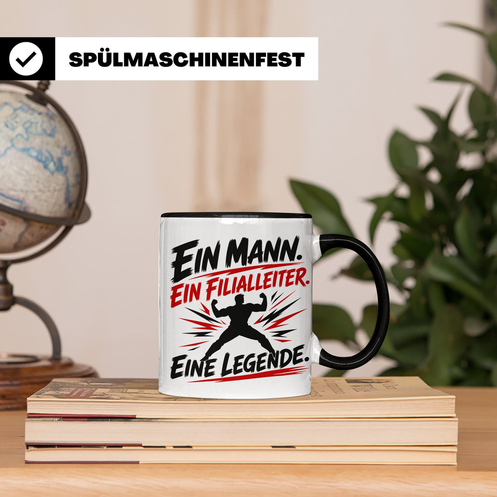 Filialleiter Tasse Ein Mann Eine Legende Geschenk für Chef L – Schwarz [farbe:schwarz]