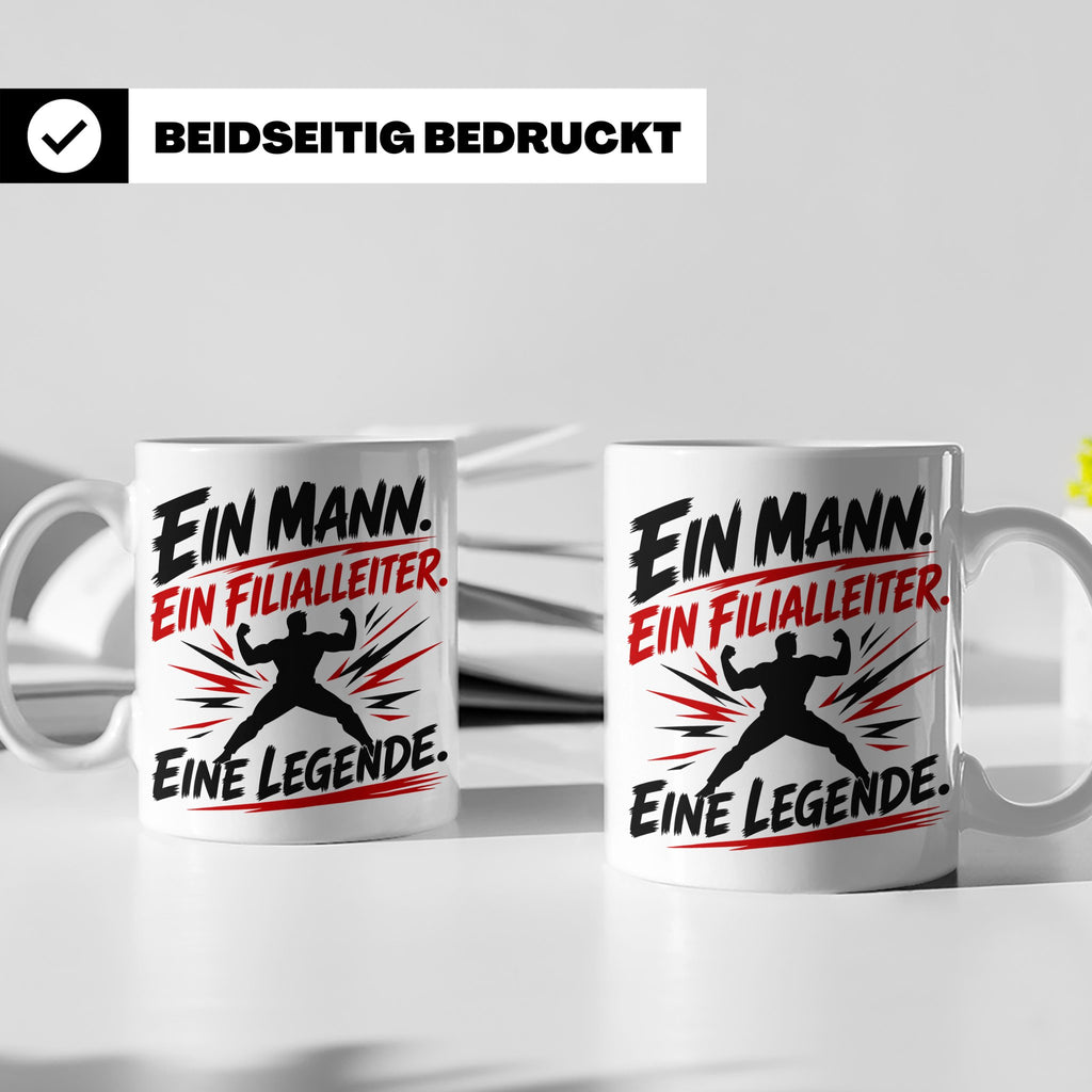 Filialleiter Tasse Ein Mann Eine Legende Geschenk für Chef L – Weiß [farbe:weiß]