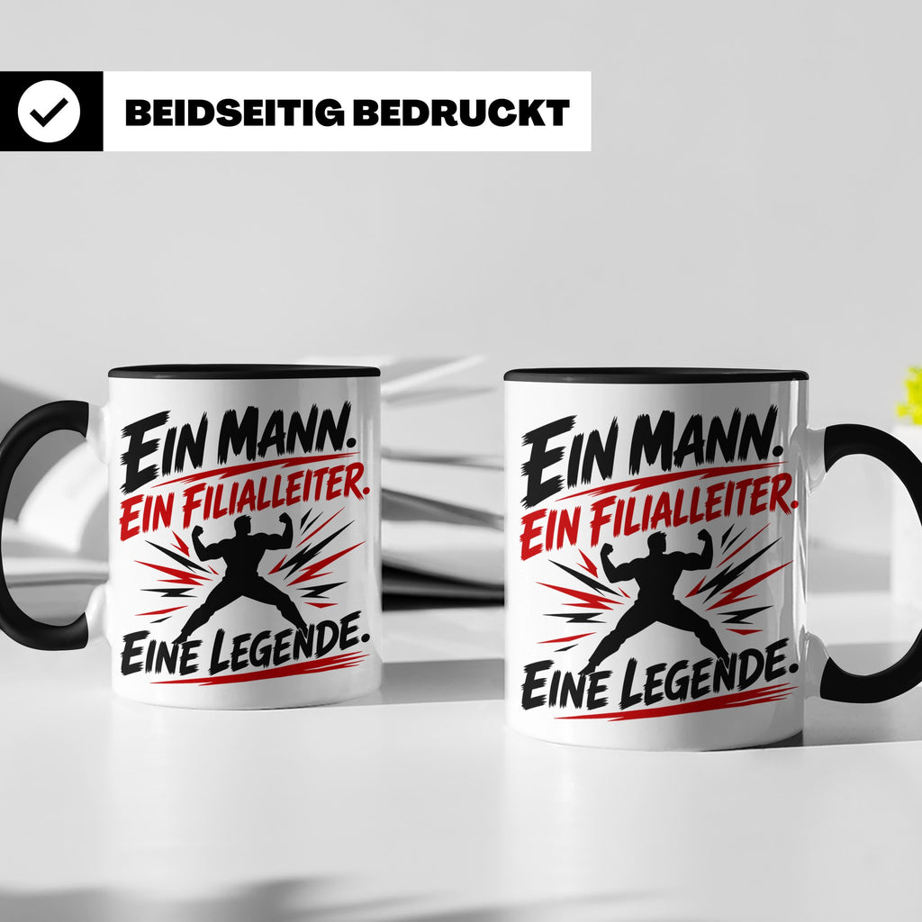 Filialleiter Tasse Ein Mann Eine Legende Geschenk für Chef L – Schwarz [farbe:schwarz]