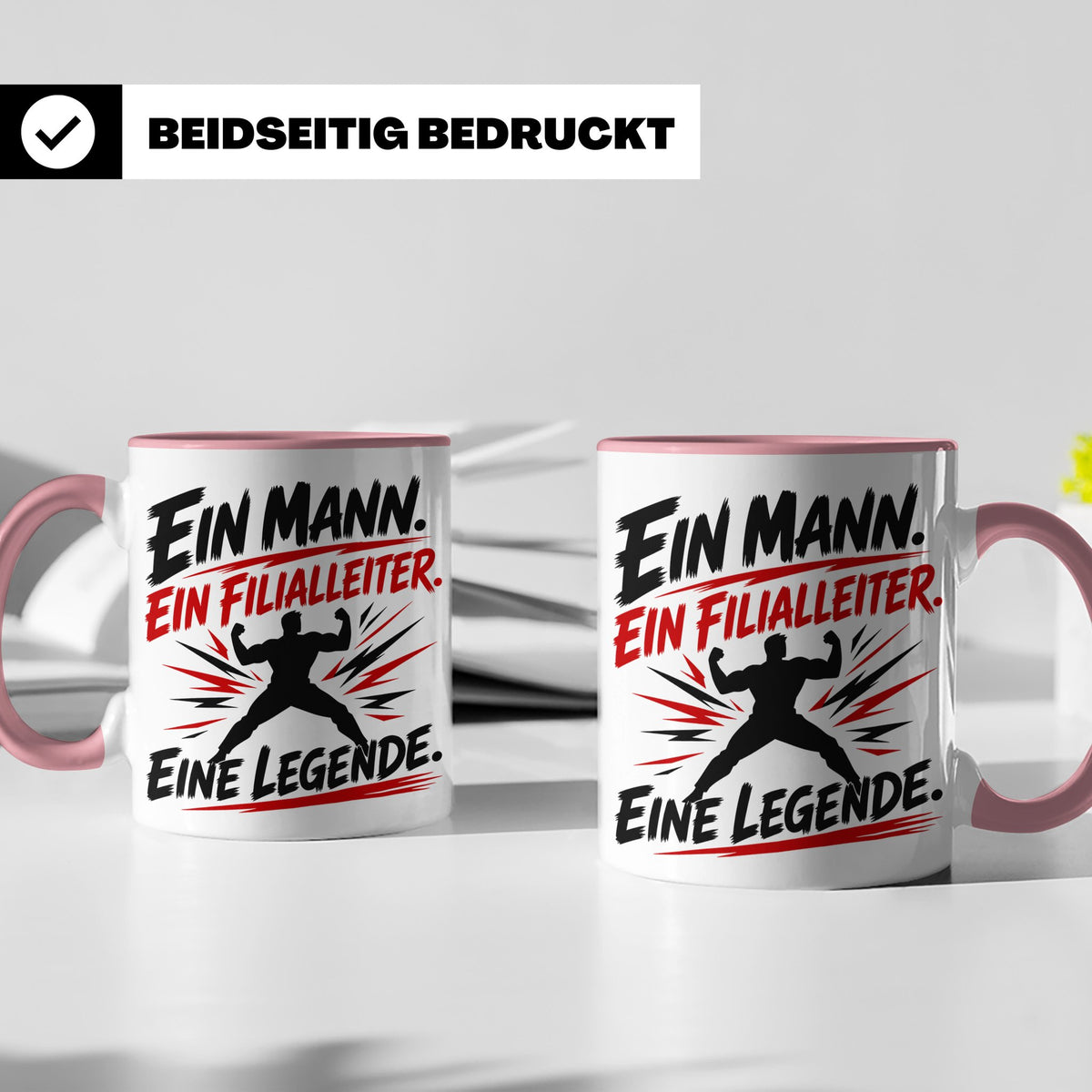 Filialleiter Tasse Ein Mann Eine Legende Geschenk für Chef L – Rosa [farbe:rosa]
