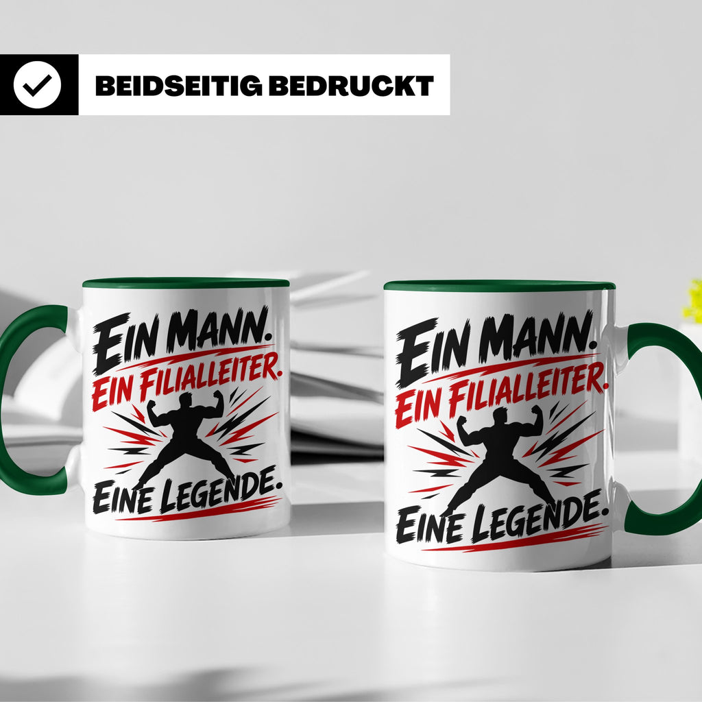Filialleiter Tasse Ein Mann Eine Legende Geschenk für Chef L – Grün [farbe:grün]