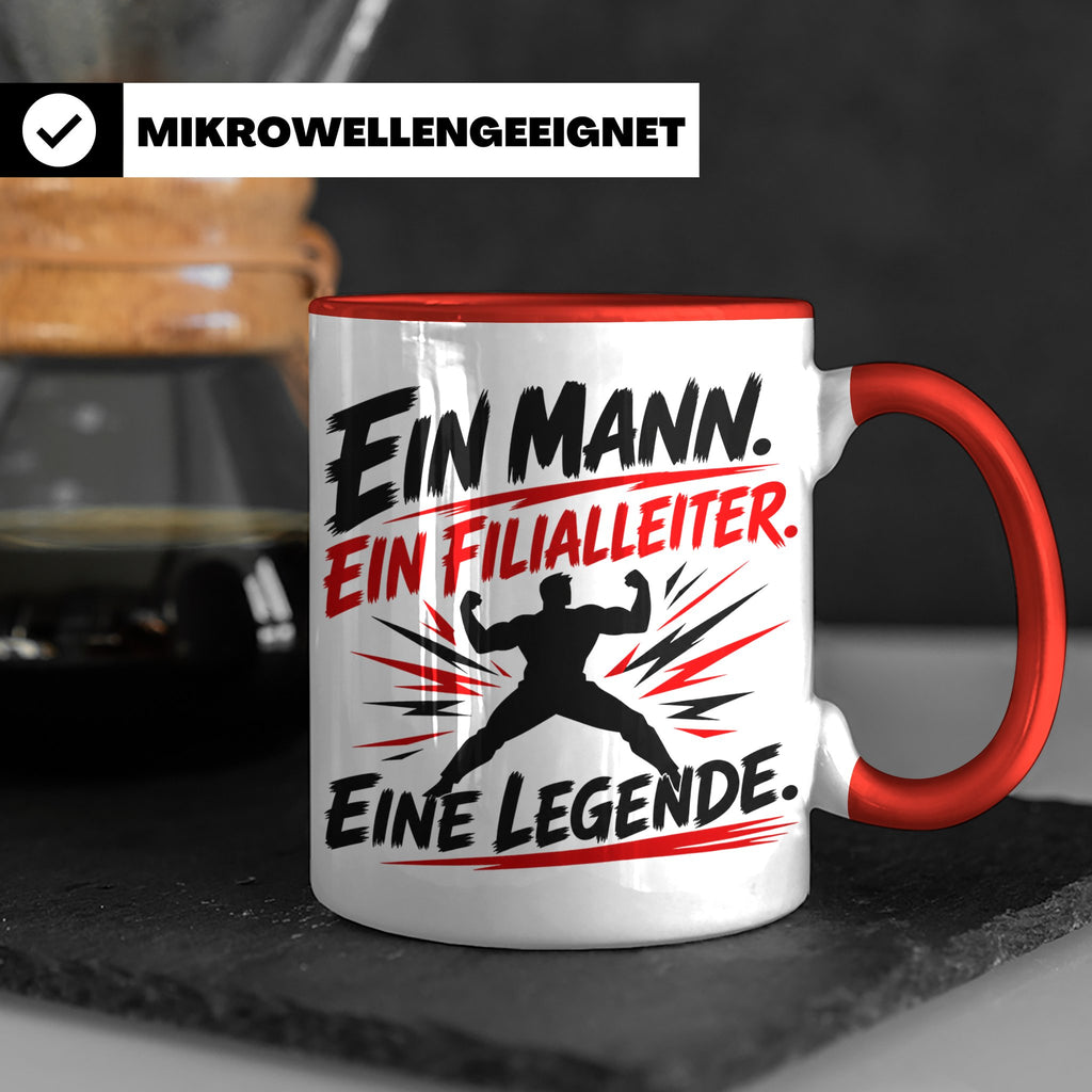 Filialleiter Tasse Ein Mann Eine Legende Geschenk für Chef L – Rot [farbe:rot]