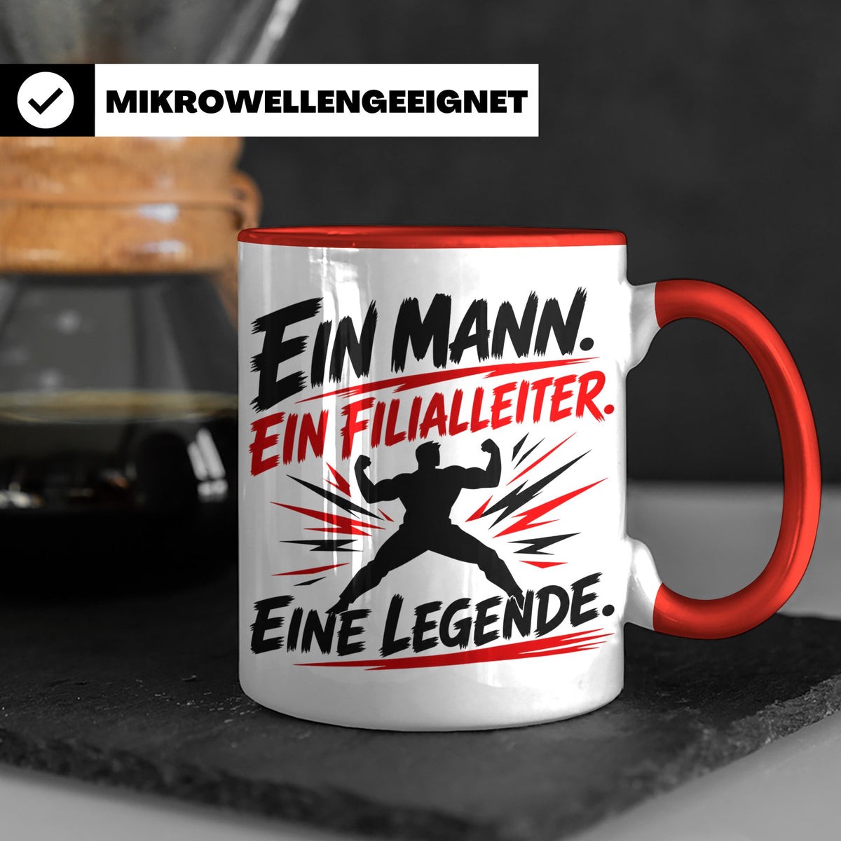 Filialleiter Tasse Ein Mann Eine Legende Geschenk für Chef L – Rot [farbe:rot]