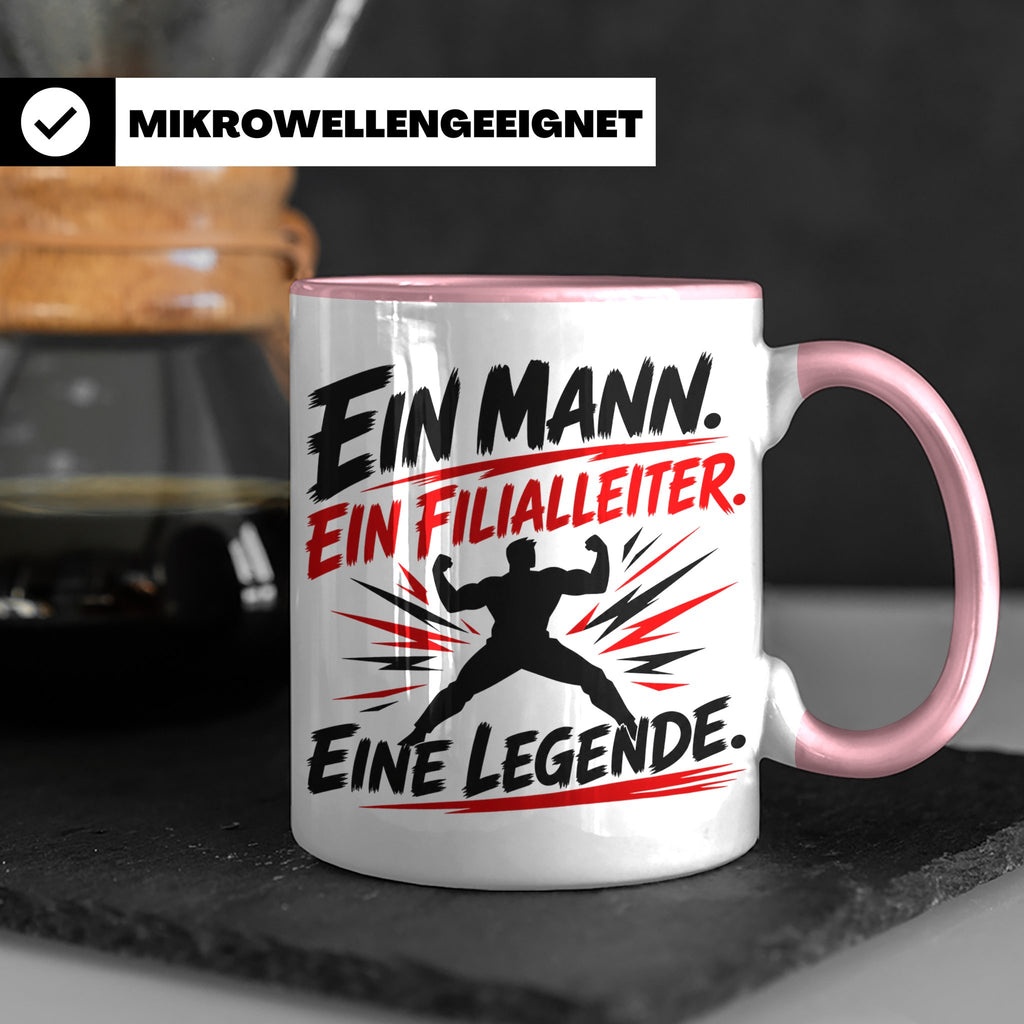 Filialleiter Tasse Ein Mann Eine Legende Geschenk für Chef L – Rosa [farbe:rosa]
