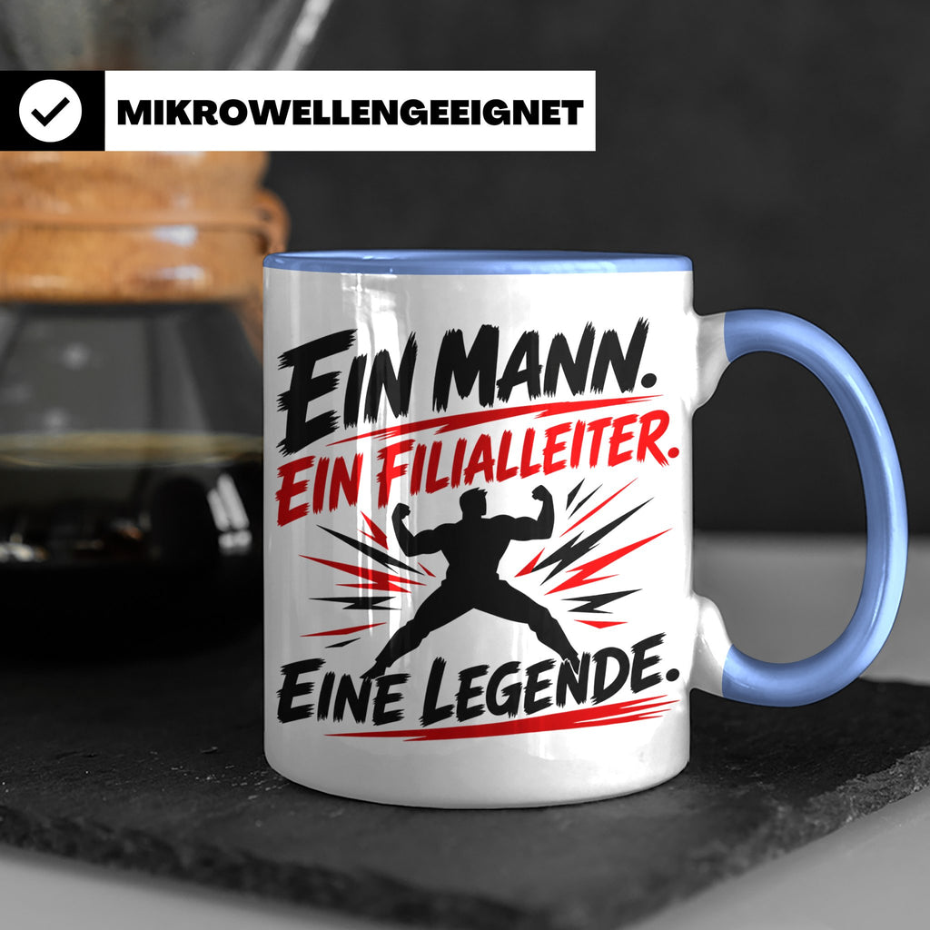Filialleiter Tasse Ein Mann Eine Legende Geschenk für Chef L – Blau [farbe:blau]