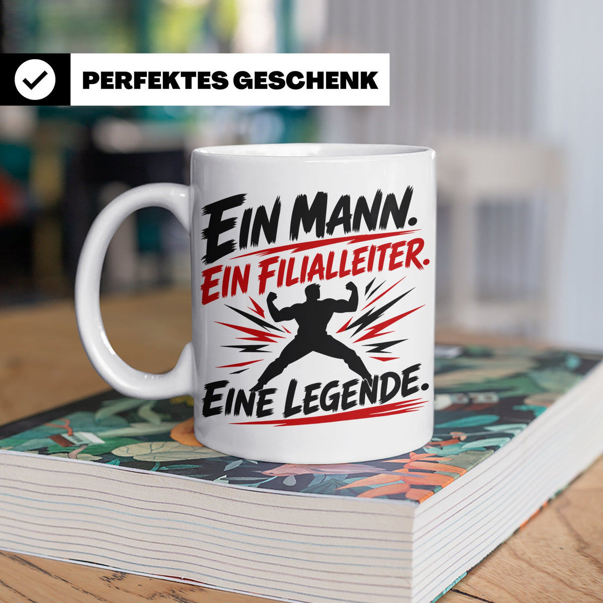 Filialleiter Tasse Ein Mann Eine Legende Geschenk für Chef L – Weiß [farbe:weiß]