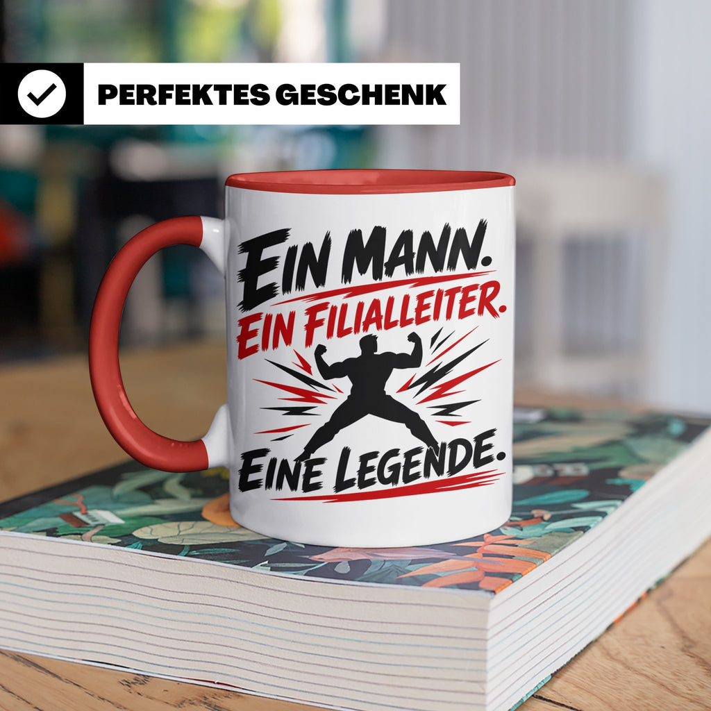 Filialleiter Tasse Ein Mann Eine Legende Geschenk für Chef L – Rot [farbe:rot]