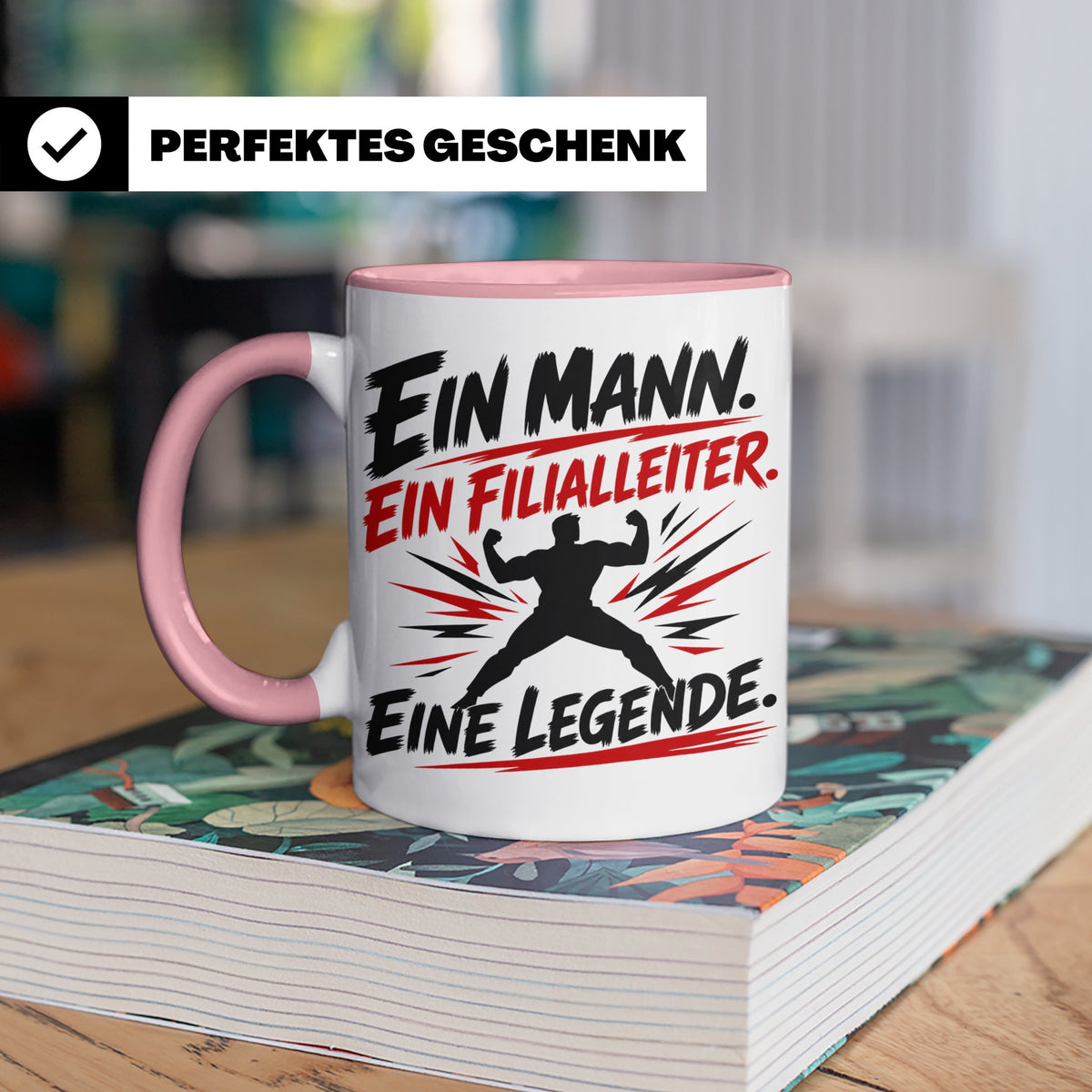 Filialleiter Tasse Ein Mann Eine Legende Geschenk für Chef L – Rosa [farbe:rosa]