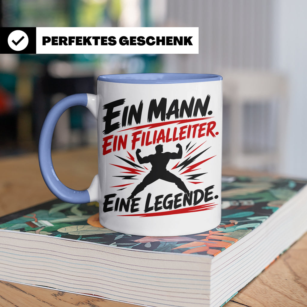 Filialleiter Tasse Ein Mann Eine Legende Geschenk für Chef L – Blau [farbe:blau]