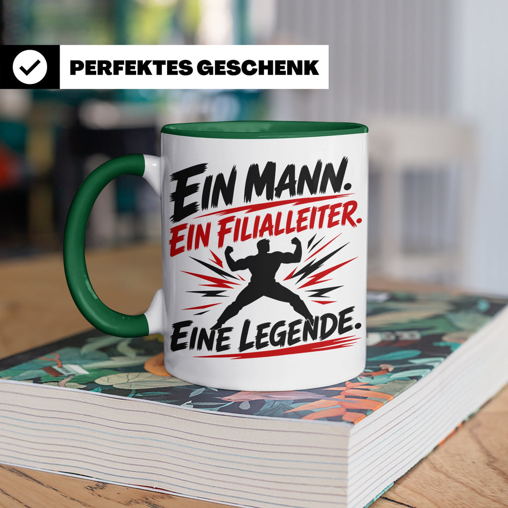 Filialleiter Tasse Ein Mann Eine Legende Geschenk für Chef L – Grün [farbe:grün]