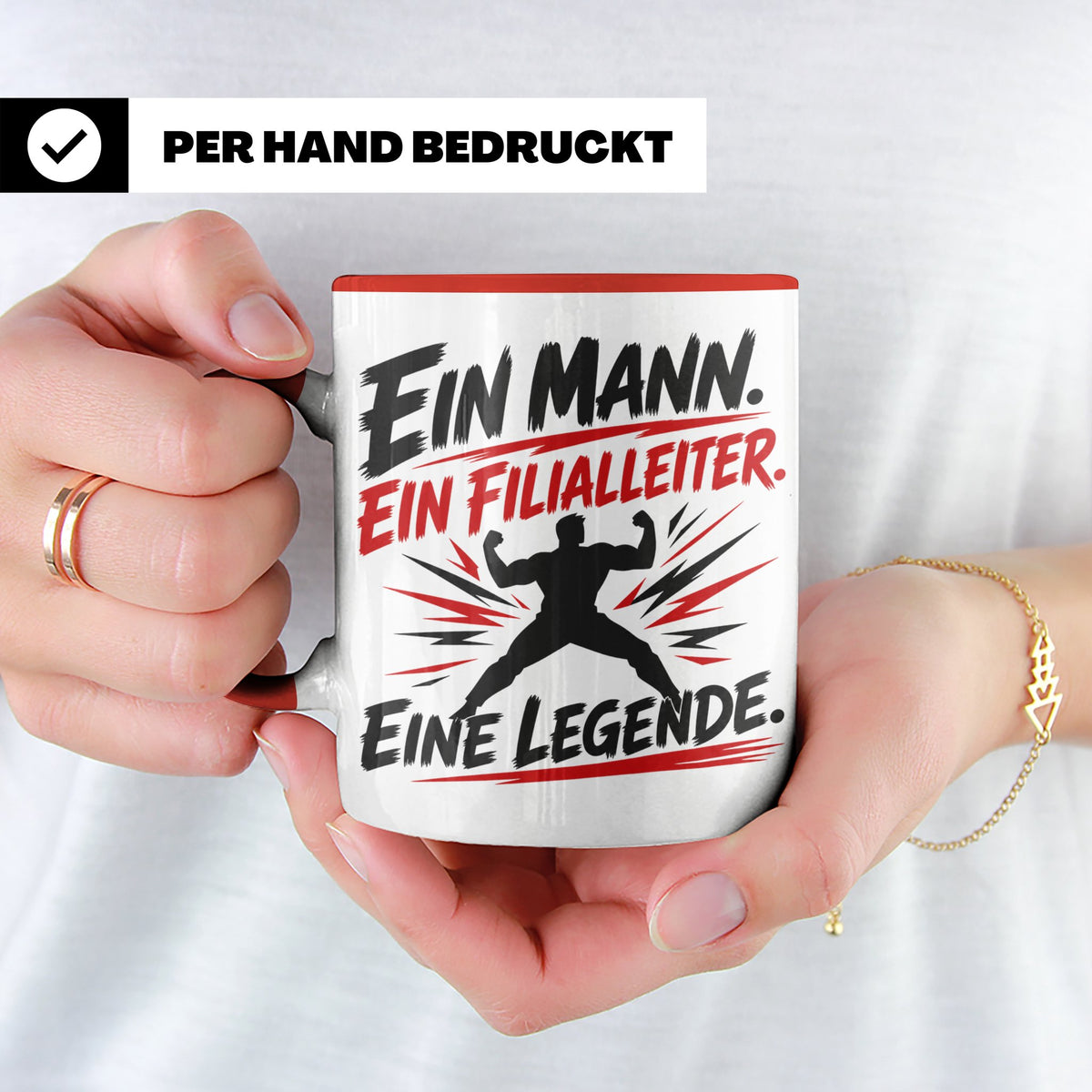 Filialleiter Tasse Ein Mann Eine Legende Geschenk für Chef L – Rot [farbe:rot]