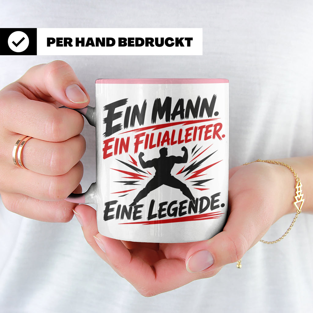 Filialleiter Tasse Ein Mann Eine Legende Geschenk für Chef L – Rosa [farbe:rosa]