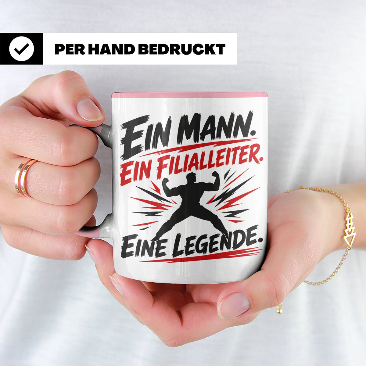 Filialleiter Tasse Ein Mann Eine Legende Geschenk für Chef L – Rosa [farbe:rosa]