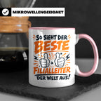 Bester Filialleiter Tasse, Geschenk für Chef, Spruchbecher F – Rosa [farbe:rosa]