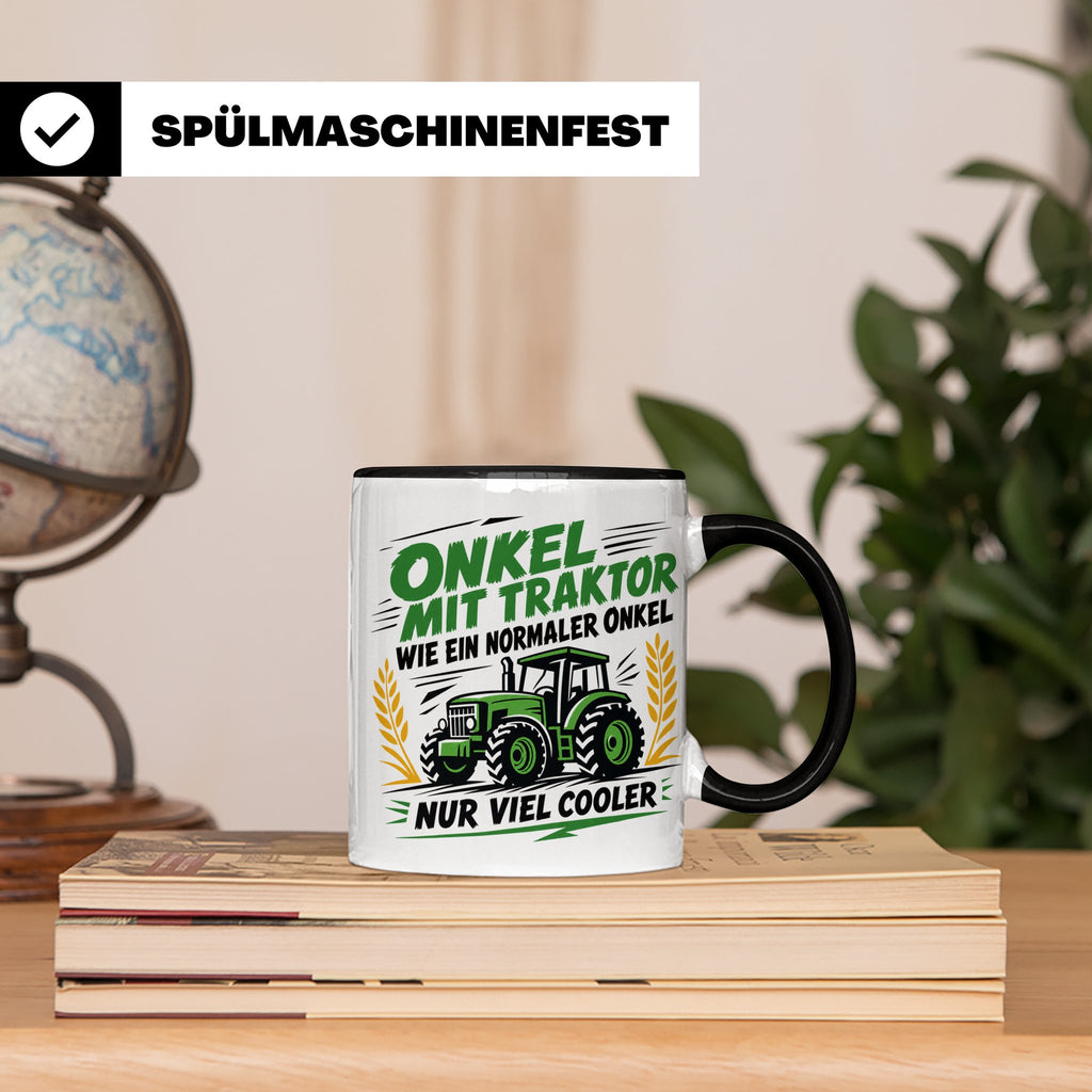 Onkel mit Traktor Tasse für den besten Onkel der Welt, lusti – Schwarz [farbe:schwarz]