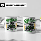 Onkel mit Traktor Tasse für den besten Onkel der Welt, lusti – Weiß [farbe:weiß]