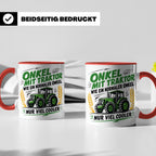 Onkel mit Traktor Tasse für den besten Onkel der Welt, lusti – Rot [farbe:rot]