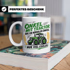 Onkel mit Traktor Tasse für den besten Onkel der Welt, lusti – Weiß [farbe:weiß]
