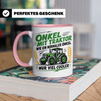 Onkel mit Traktor Tasse für den besten Onkel der Welt, lusti – Rosa [farbe:rosa]