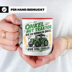 Onkel mit Traktor Tasse für den besten Onkel der Welt, lusti – Rot [farbe:rot]