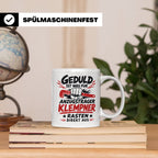 Klempner Tasse mit Spruch Geduld ist für Anzugträger lustige – Weiß [farbe:weiß]