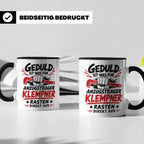 Klempner Tasse mit Spruch Geduld ist für Anzugträger lustige – Schwarz [farbe:schwarz]
