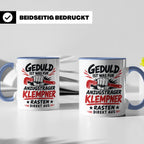 Klempner Tasse mit Spruch Geduld ist für Anzugträger lustige – Blau [farbe:blau]