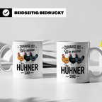 Hühner Tasse - Zuhause ist wo meine Hühner sind - Geflügel L – Weiß [farbe:weiß]
