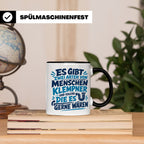 Klempner Tasse mit Spruch Zwei Arten von Menschen. Geschenk  – Schwarz [farbe:schwarz]