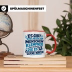 Klempner Tasse mit Spruch Zwei Arten von Menschen. Geschenk  – Rot [farbe:rot]