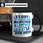 Klempner Tasse mit Spruch Zwei Arten von Menschen. Geschenk  – Schwarz [farbe:schwarz]