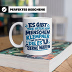 Klempner Tasse mit Spruch Zwei Arten von Menschen. Geschenk  – Weiß [farbe:weiß]