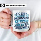 Klempner Tasse mit Spruch Zwei Arten von Menschen. Geschenk  – Weiß [farbe:weiß]