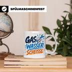 Gas Wasser Scheisse Tasse für Klempner, Installateur, Anlage – Weiß [farbe:weiß]