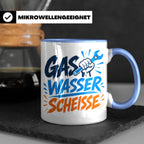 Gas Wasser Scheisse Tasse für Klempner, Installateur, Anlage – Blau [farbe:blau]