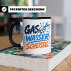 Gas Wasser Scheisse Tasse für Klempner, Installateur, Anlage – Schwarz [farbe:schwarz]