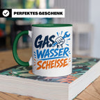 Gas Wasser Scheisse Tasse für Klempner, Installateur, Anlage – Grün [farbe:grün]